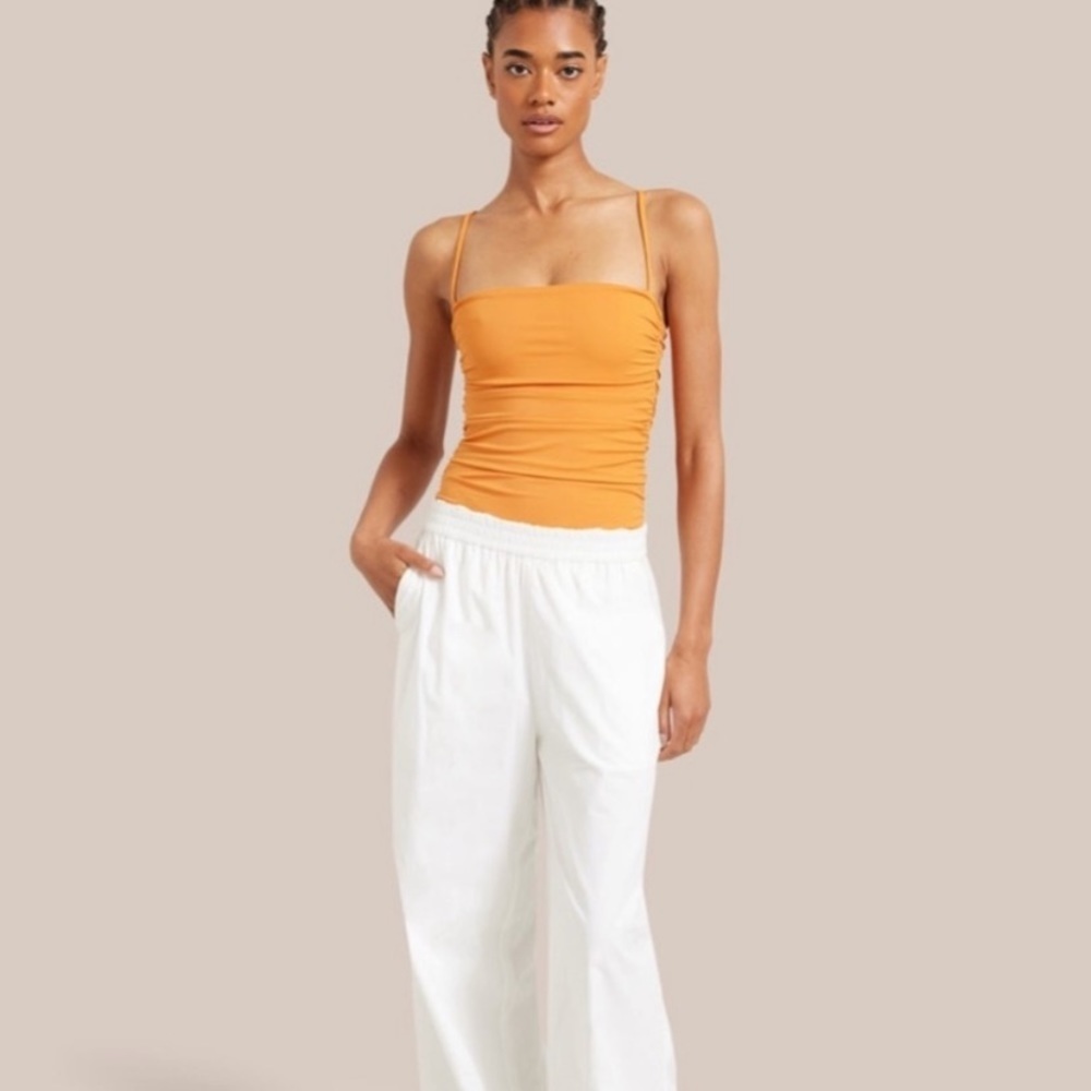 NWOT Belle the Label The Ruched Maillot One-Piece Swimsuit in Marmalade XS - Picture 7 of 10